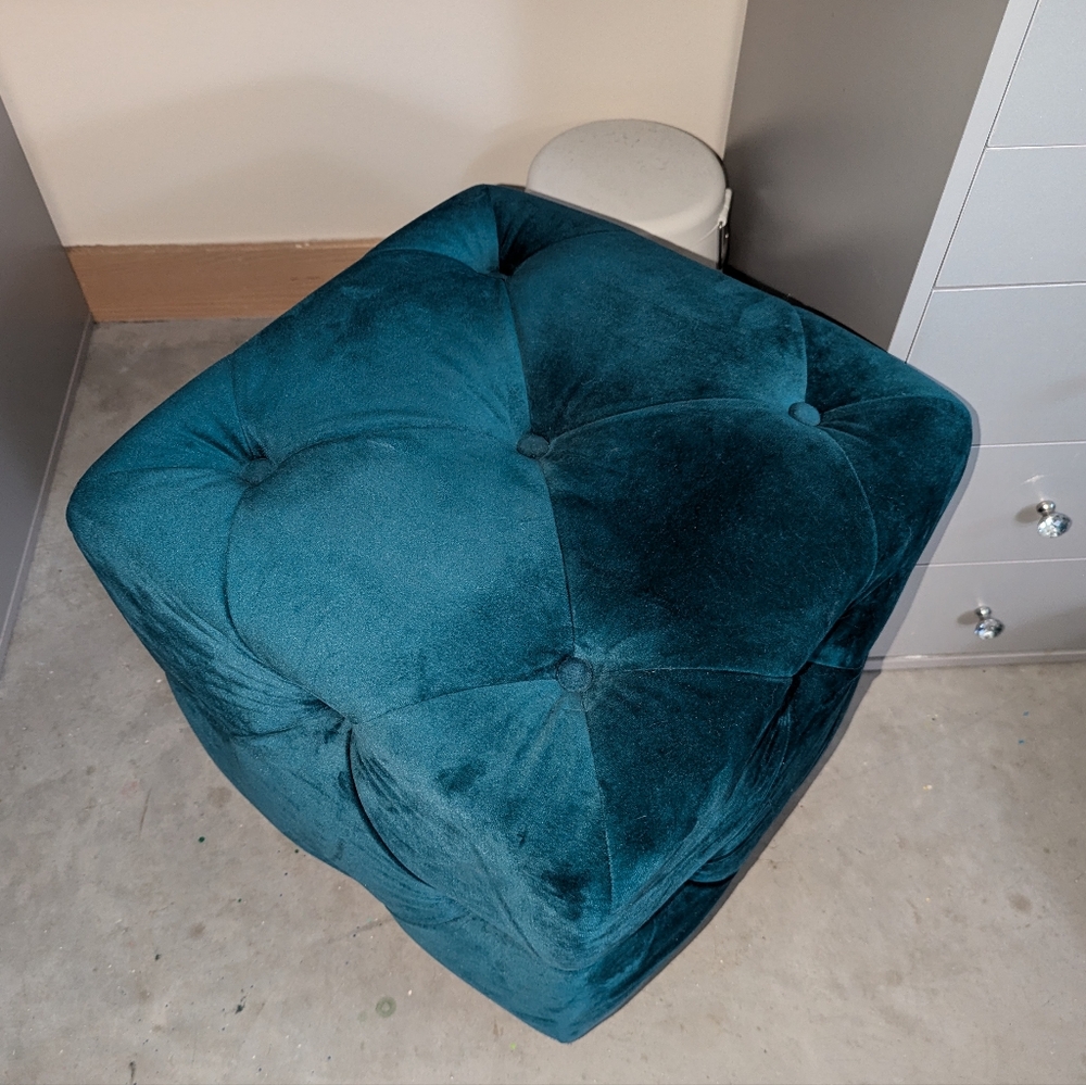Velvet Ottoman